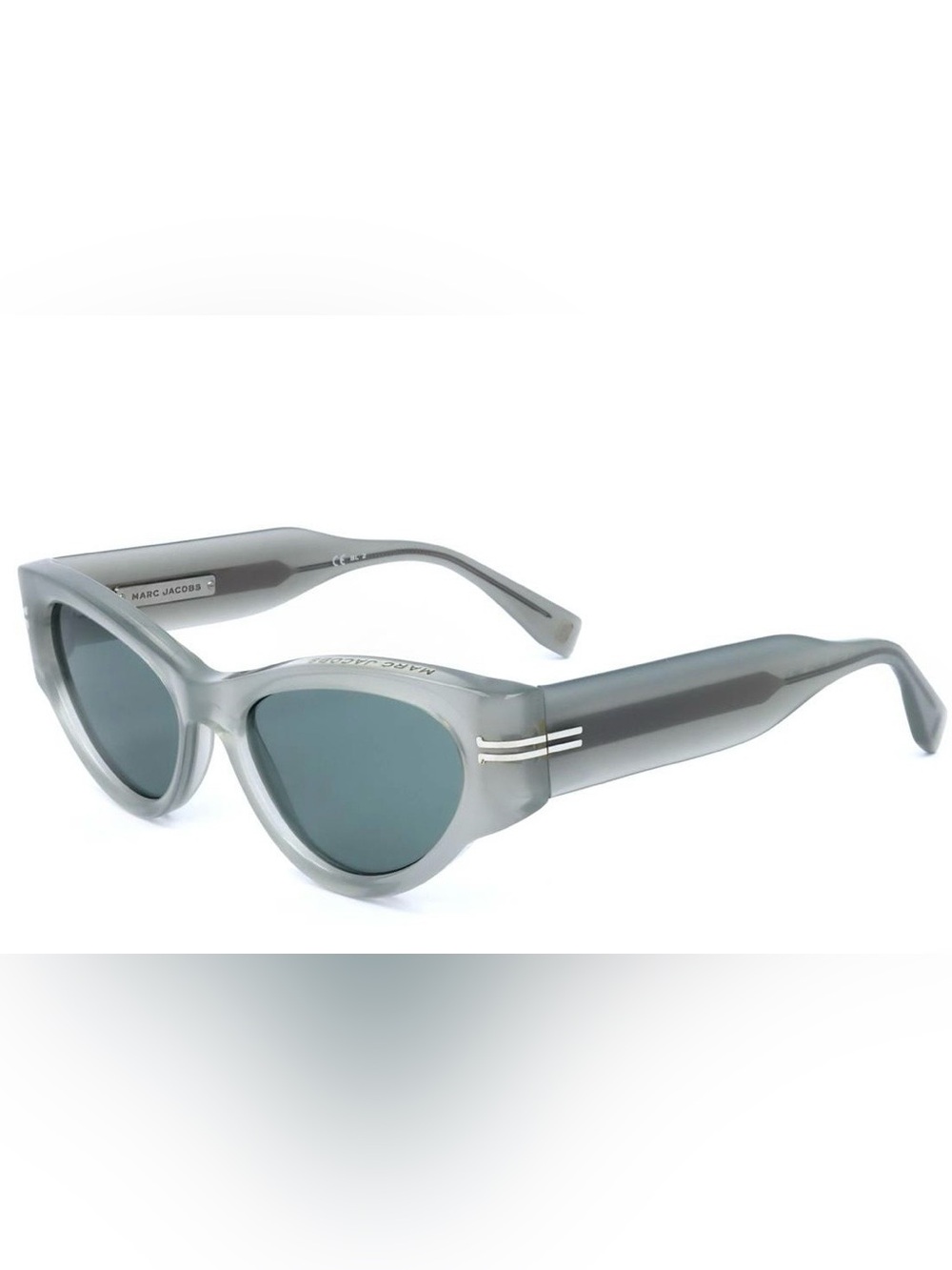Marc Jacobs Translucent Grey Cat-Eye Sunglasses with Dark Lenses
